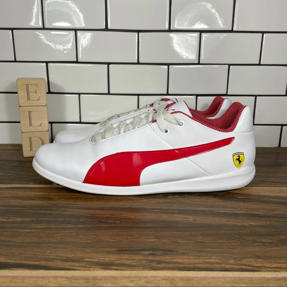 Puma SF Future Cat Casual Sneaker Shoes Red White Leather 305967 03 Mens 8.5
